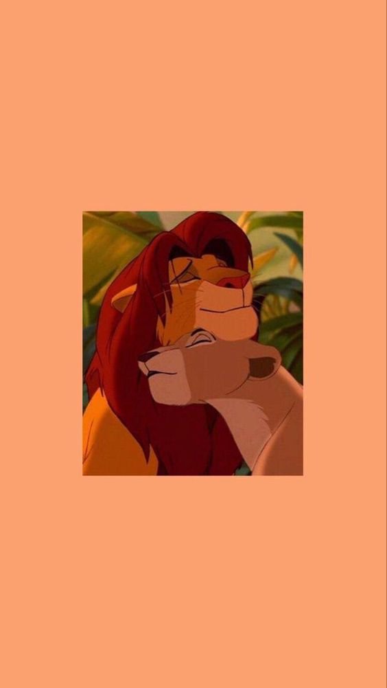 Papel de Parede Mufasa e Sarabi abraçados