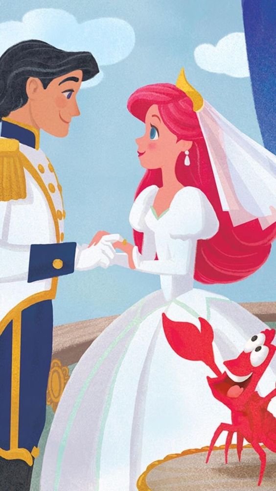 Papel de Parede Ariel se casando