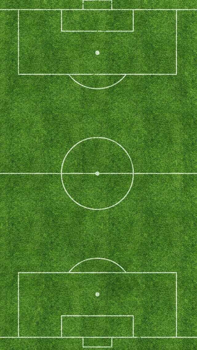 Desenho das linhas que determinam a extensão do campo de futebol