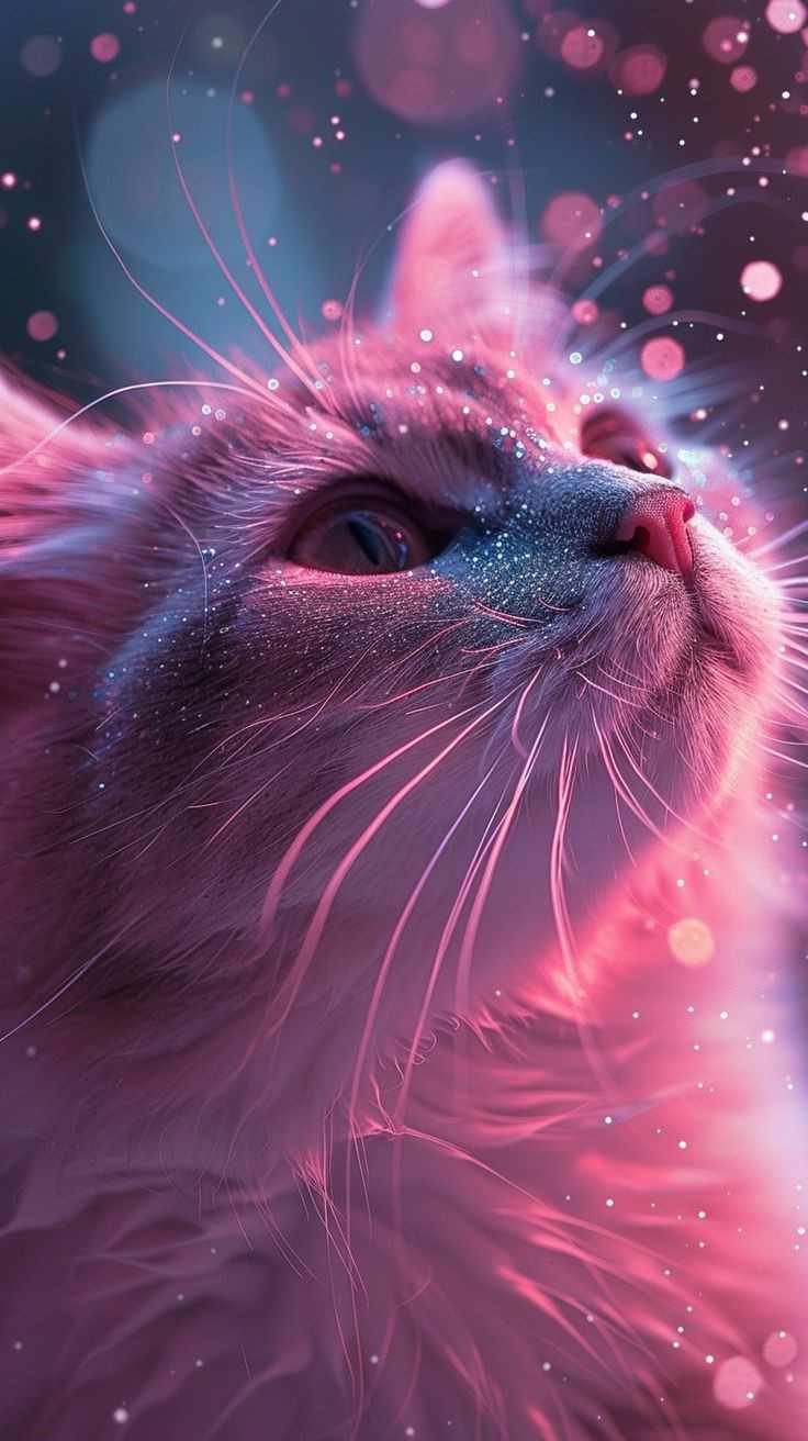 Gato rosa brilhante Tumblr